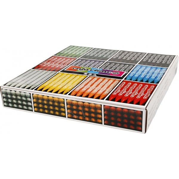 Crayons Colortime - couleurs mélangées - 12 x 24 pcs Crayons Colortime - couleurs mélangées - 12 x 24 pcs