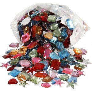 Strass - couleurs mélangées - 10-17 mm - 210 g Strass - couleurs mélangées - 10-17 mm - 210 g