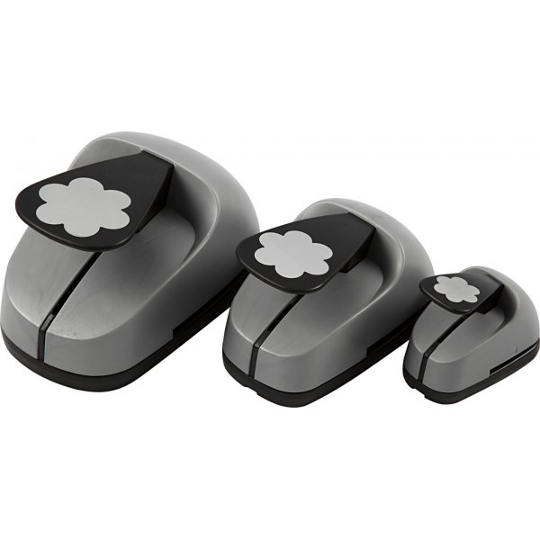 Perforateurs couche sur couche - Fleur - 3 pcs