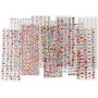 Strass - 2-10 mm - 27 x 9 cm, 12 feuilles, Le contenu peut varier