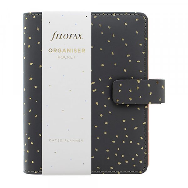 Calendrier système Filofax Pocket - Confetti Charcoal