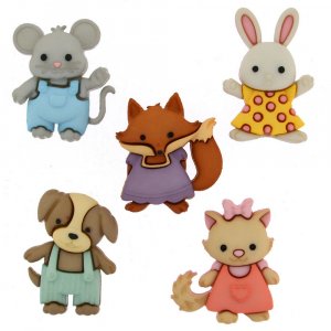 Boutons multicolores 20x25 mm - Forever friends Boutons multicolores 20x25 mm - Forever friends