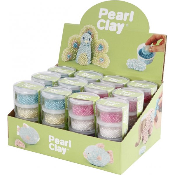 Pearl Clay - couleurs mlanges - 12 pcs