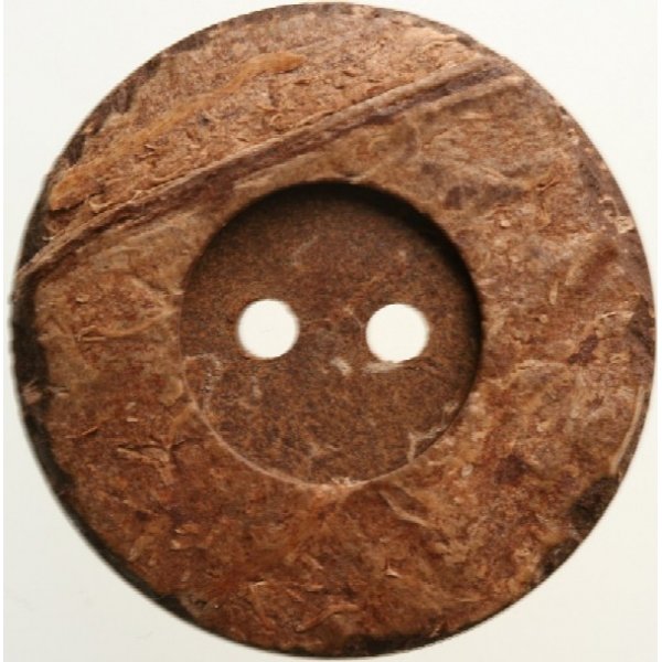 Bouton Rond 2 trous 15 mm 7pcs - Texture bois vert fonc