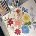 Image client Coffret aquarelle Sennelier - 8 x 1/2 tasse