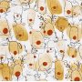 Papier cadeau - beige - rouge - Renne - 100 m