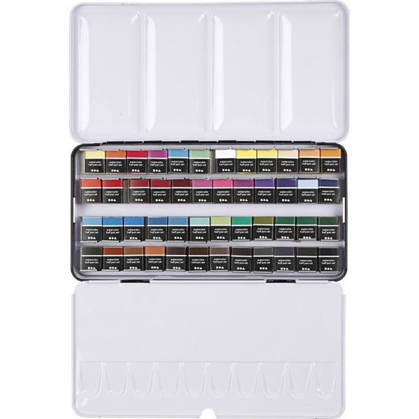 Peintures aquarelle Art Aqua - couleurs standards - 48 pcs