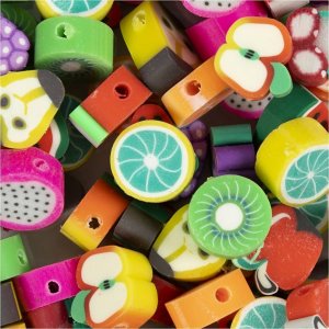 Perles figurines - Fruits - 60 pcs Perles figurines - Fruits - 60 pcs