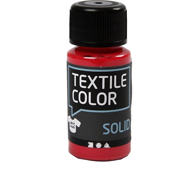 Peinture textile textile solide - rouge - couvrante - 50 ml Peinture textile textile solide - rouge - couvrante - 50 ml