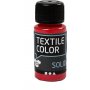 Peinture textile textile solide - rouge - couvrante - 50 ml