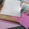 Image client Album pour scrapbooking A 5 / 21 x 15 cm - marron 25 pages avec fil spiralé