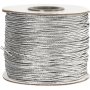 Cordon lastique 1 mm - argent mtallis - 100 m