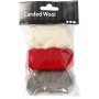 Laine carde - harmonie rouge/blanc - 3 x 10 g
