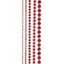 Strass - rouge - 2-8 mm - 140 pcs