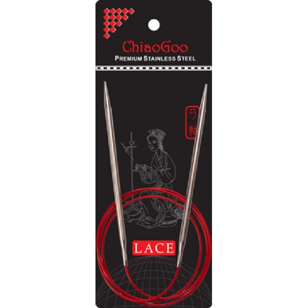 Aiguille circulaire Dentelle Rouge 100 cm