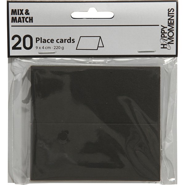 Cartes de placement - noires - 20 pcs Cartes de placement - noires - 20 pcs