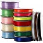 Ruban de satin - assortiment - couleurs mlanges - 15 rouleaux