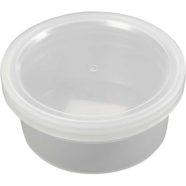 Pot en plastique avec couvercle - 125 ml - 20 pcs