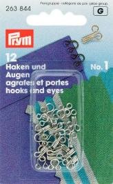 Crochets et douilles en laiton No. 1, petite couleur argent 12 pièces Crochets et douilles en laiton No. 1, petite couleur argent 12 pièces