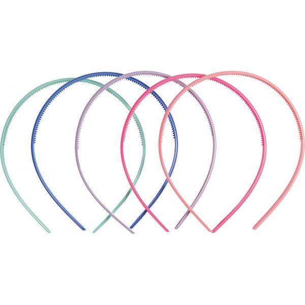 Diadème - 8 mm - couleurs mélangées - 5 pcs Diadème - 8 mm - couleurs mélangées - 5 pcs