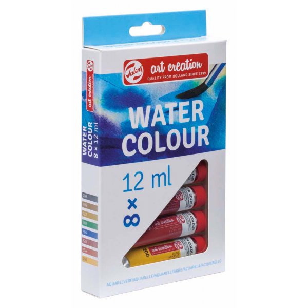 Peintures aquarelle Art Creation 12 ml - 8 couleurs