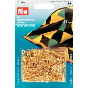 Épingles de sûreté en laiton plaqué or courbées 0,85x27 mm 120 pcs Épingles de sûreté en laiton plaqué or courbées 0,85x27 mm 120 pcs