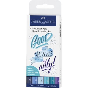 Stylo à dessin - Faber-Castell Pitt Artist - Lettrage à la main - 6 stylos Stylo à dessin - Faber-Castell Pitt Artist - Lettrage à la main - 6 stylos