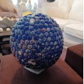 Image client Boules de verre scintillantes 18 - 20 mm - bleues 100 g / 20 pcs.