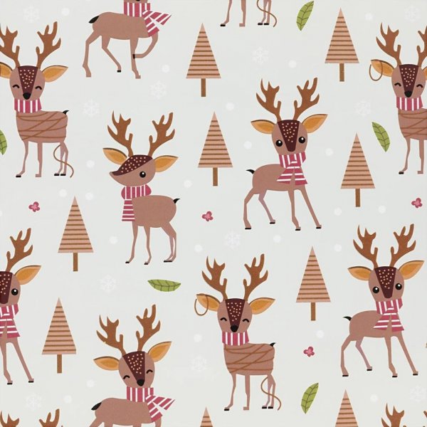 Papier cadeau - bleu glacier - Bambi - 100 m