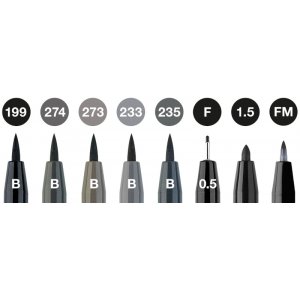 Coffret de stylos à dessin - Faber-Castell - Pitt Artist - 8 stylos (5F) Coffret de stylos à dessin - Faber-Castell - Pitt Artist - 8 stylos (5F)
