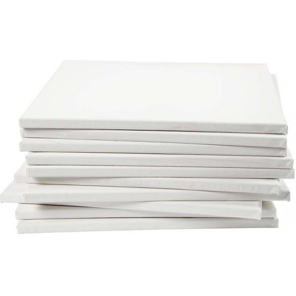 Toile - blanc - 40 x 40 cm - 40 pcs