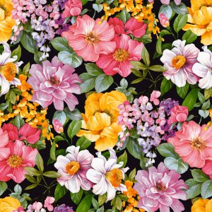 Toile cirée PVC Grande Fleur Multi Toile cirée PVC Grande Fleur Multi