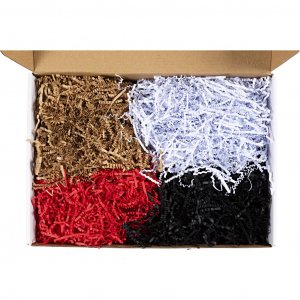 Bandes de papier 25-30 cm x 3 mm Noir Marron Rouge Blanc 4 x 50 g Bandes de papier 25-30 cm x 3 mm Noir Marron Rouge Blanc 4 x 50 g