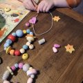 Image client Perles en bois 250 g pastel