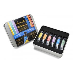 Coffret aquarelle - Sennelier - Artist L´Aquarelle irisée - 6x10 ml - Boîte métal Coffret aquarelle - Sennelier - Artist L´Aquarelle irisée - 6x10 ml - Boîte métal
