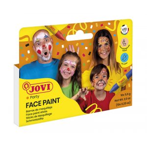 Set de peintures pour le visage - Jovi - 10 peintures pour le visage à l'huile sous forme de crayon Set de peintures pour le visage - Jovi - 10 peintures pour le visage à l'huile sous forme de crayon
