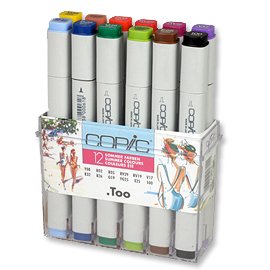 Coffret Copic Marker - 12 stylos - Couleurs d'automne Coffret Copic Marker - 12 stylos - Couleurs d'automne