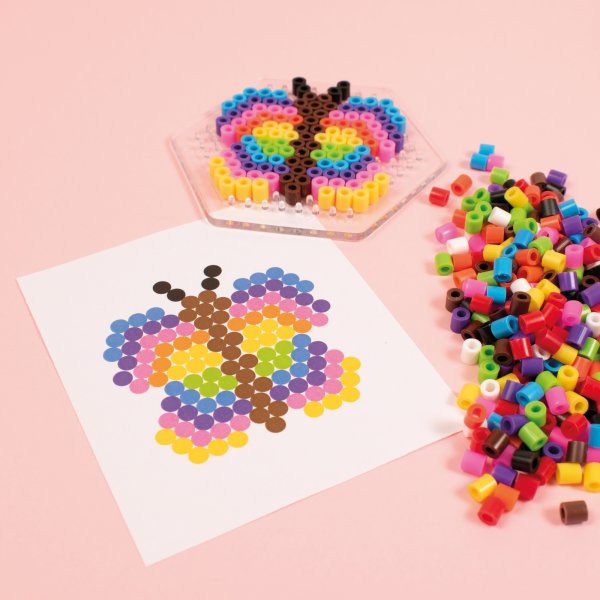 La perle tube avec plaque 1 000 pièces 10 couleurs La perle tube avec plaque 1 000 pièces 10 couleurs