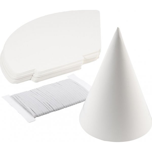 Cne en carton - blanc - 50 pcs