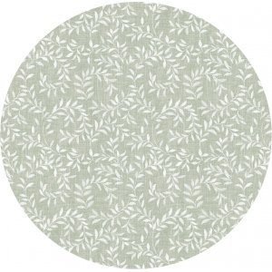 Toile cirée PVC Ronde Petite feuille - Vert Toile cirée PVC Ronde Petite feuille - Vert