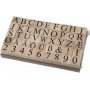 Timbres - lettres et chiffres - 20 x 20 mm - 45 pcs