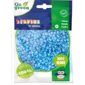 Perles tube Go green 1000 pcs Bleu clair Perles tube Go green 1000 pcs Bleu clair