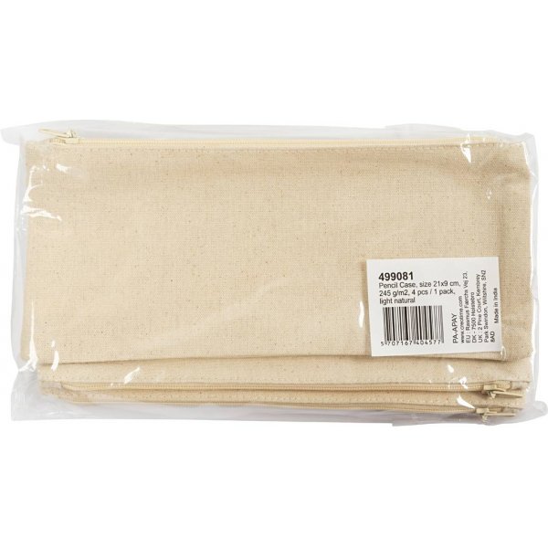 Trousses  crayons - nature claire - 4 pcs