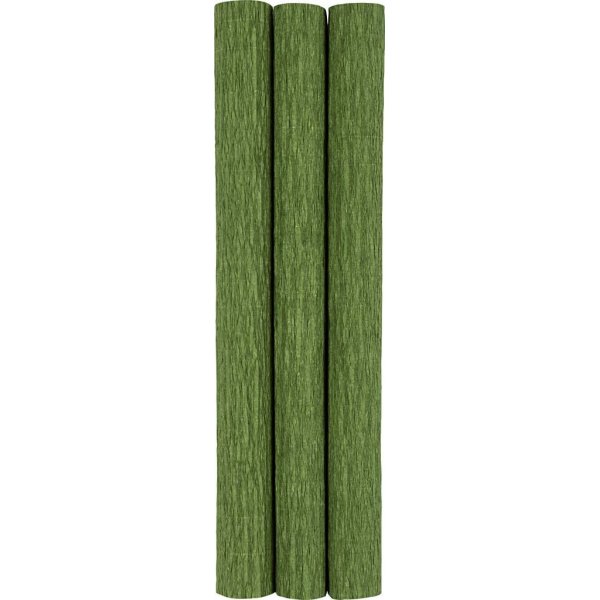 Papier crpon - vert feuille - 3 feuilles