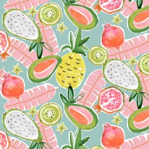 Tissu ciré textile Fiona multi Tissu ciré textile Fiona multi