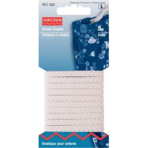 Bande élastique vêtements enfants 4,5 mm blanc 5 m Bande élastique vêtements enfants 4,5 mm blanc 5 m