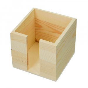 Boîte pour notes autocollantes 11 x 11 x 10 cm - naturel Boîte pour notes autocollantes 11 x 11 x 10 cm - naturel