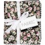 Tissu patchwork - noir - 4 pcs