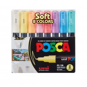Uni Posca PC-1M - 8 couleurs douces Uni Posca PC-1M - 8 couleurs douces