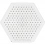 Assiettes à perles - Transparentes - Hexagonales - 10 pcs